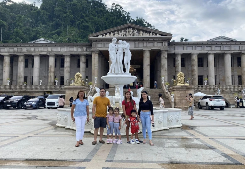 Group enjoying a boat tour near Sumilon Island sandbar